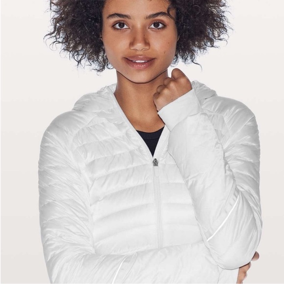 Lululemon Down for a Run Jacket in White Size 6 - Picture 6 of 16
